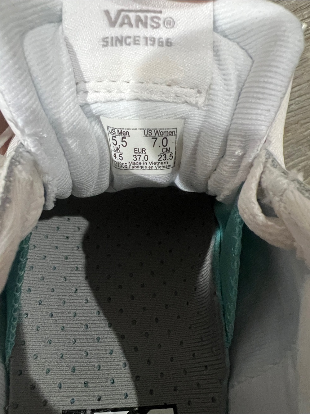 Vans White Low-Top Lace-Up Sneakers - Picture 2 of 3